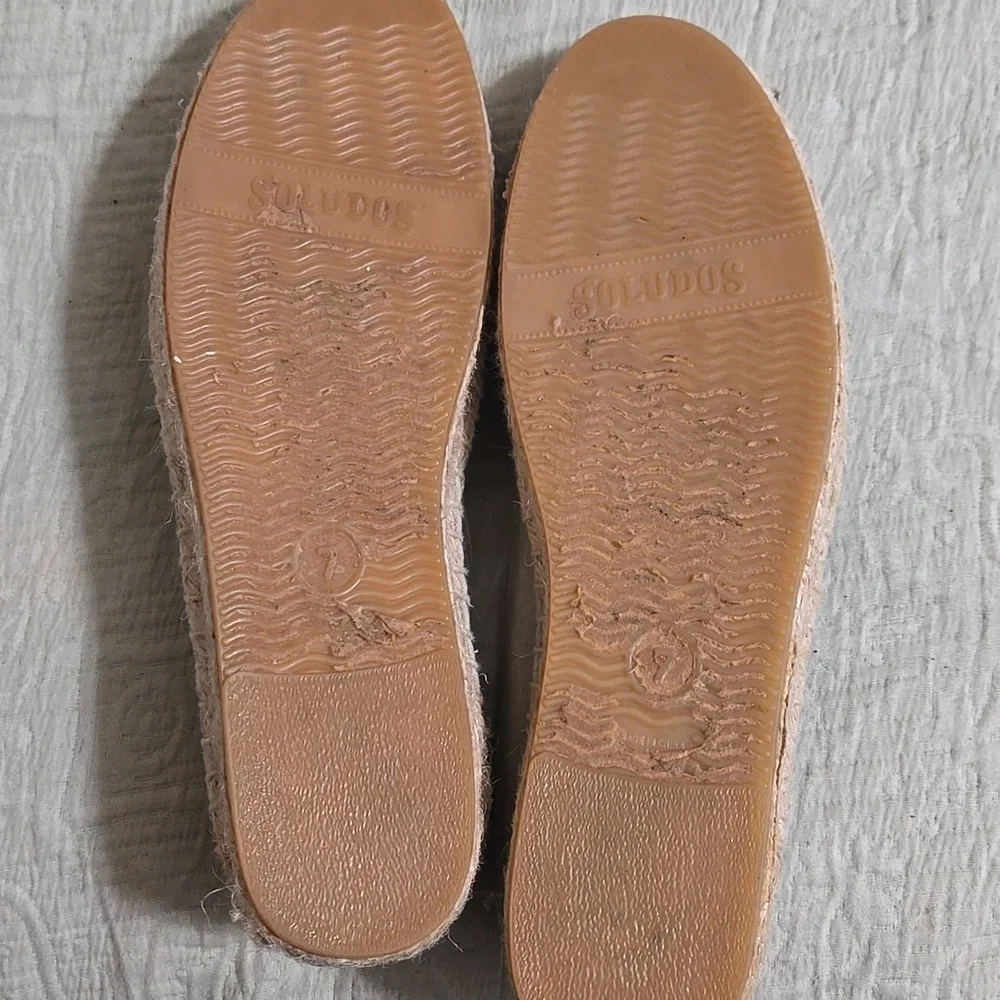 Soludos Women's Espadrilles with Fun Embroidery - Tan Size 7